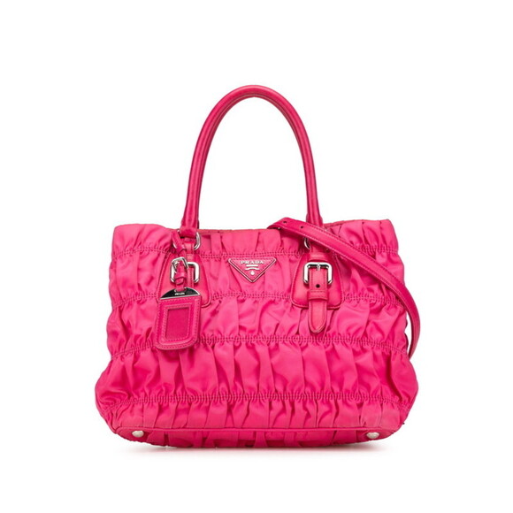 PRADA Pink Leather Shoulder Bag - Picture 1 of 12